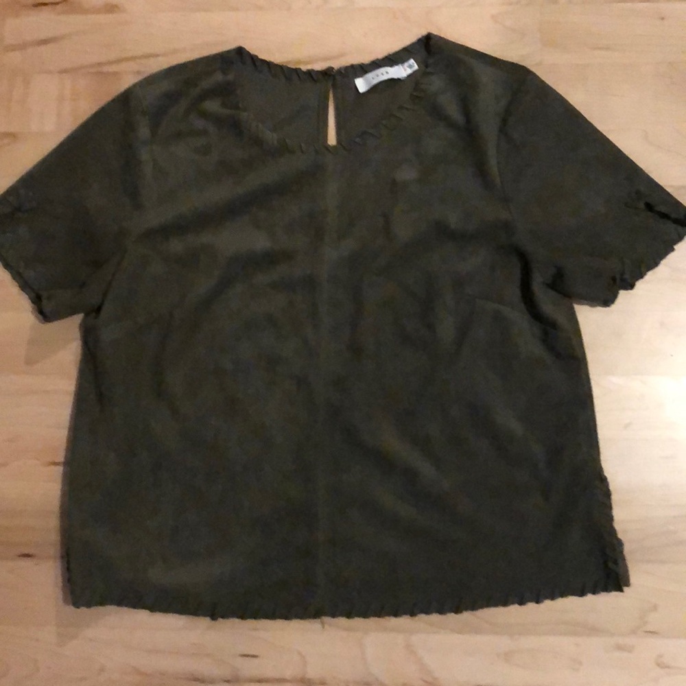 2/$15 EUC Small Faux Suede LUSH Crop Top
